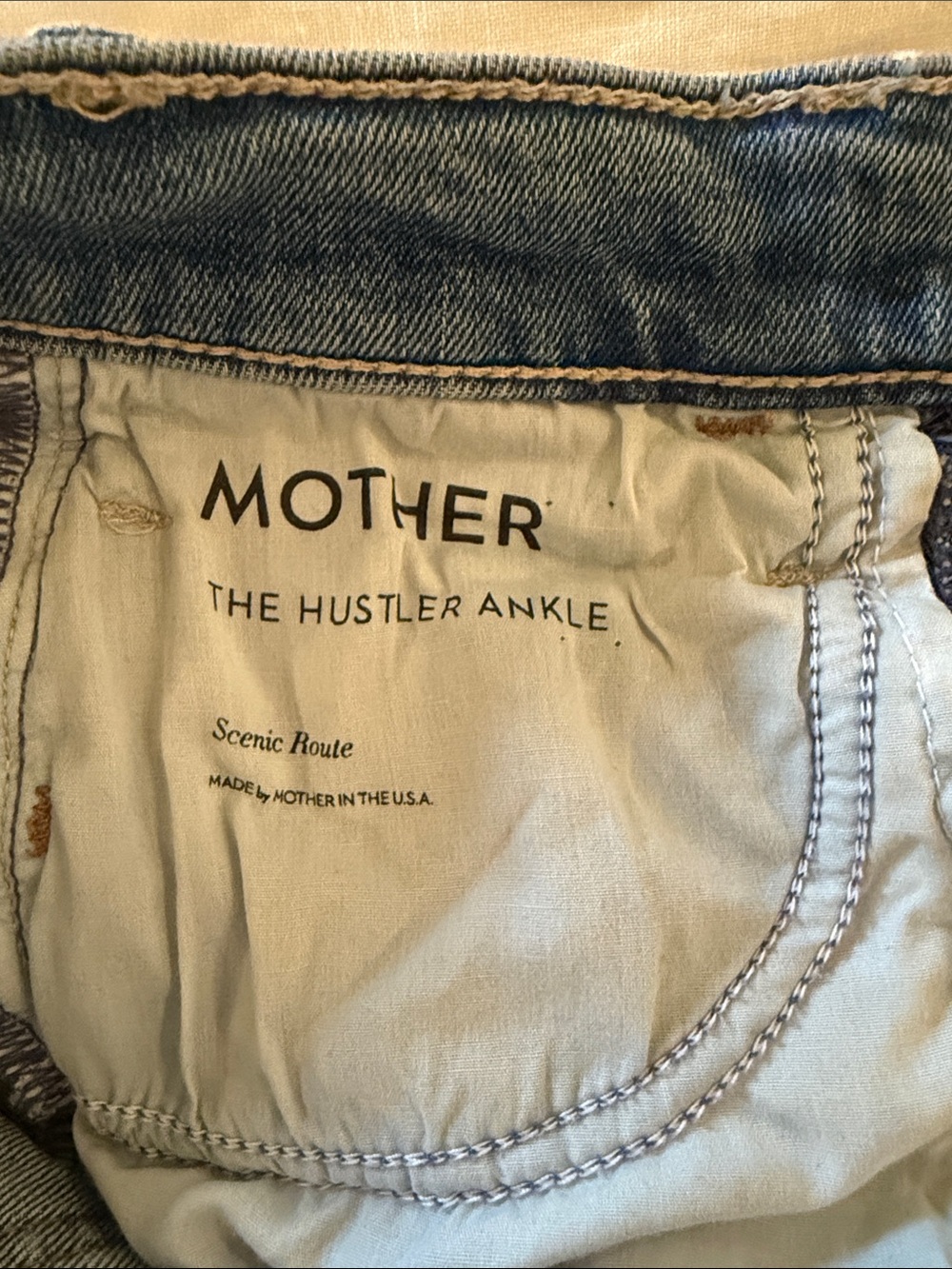 MOTHER size 24 The hustler ankle Blue Flare Jeans - Picture 3 of 6